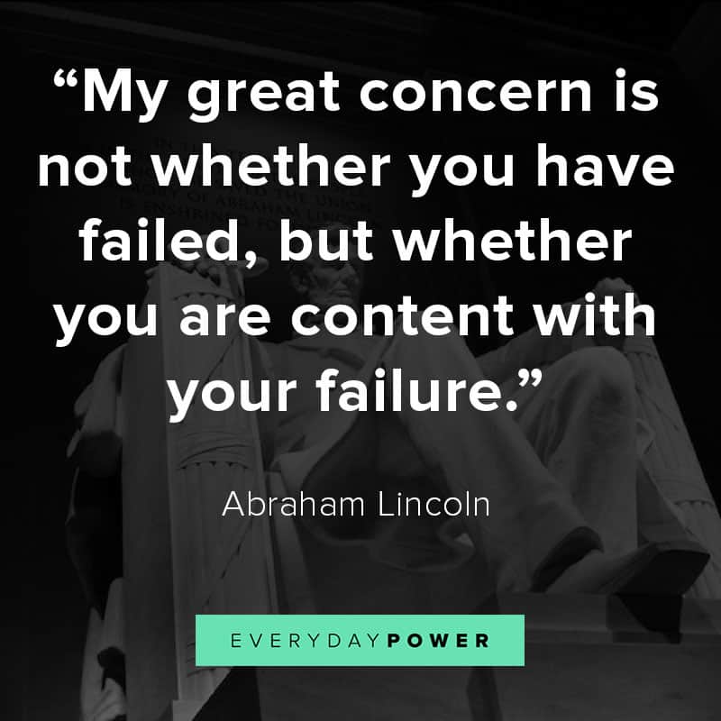 Abraham Lincoln quotes on failure