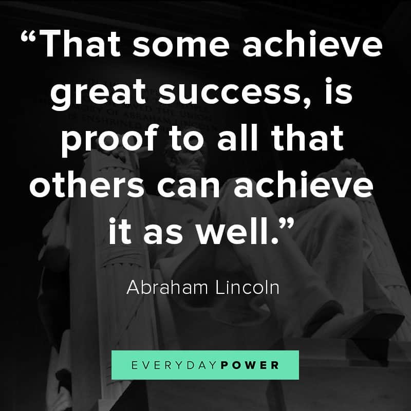 Abraham Lincoln quotes on success