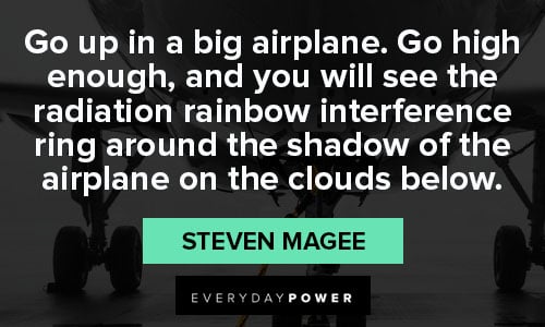 Airplane quotes about shadow of the airplane on the clouds