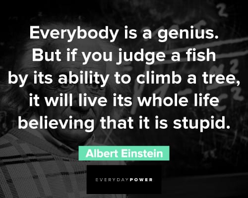 albert einstein quotes on everyday is a genius