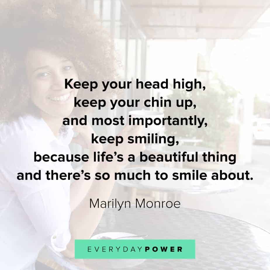 Wednesday Quotes on keeping your head high