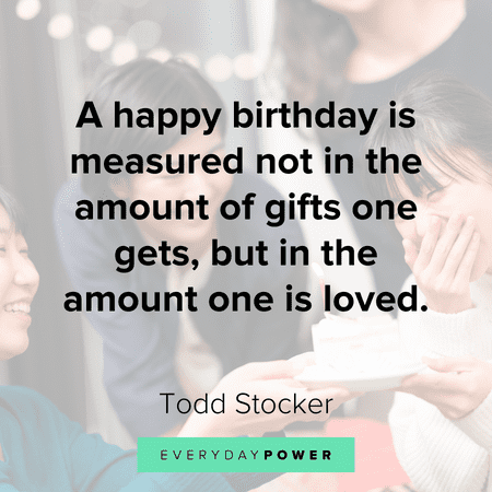 Happy Birthday Quotes about gifts