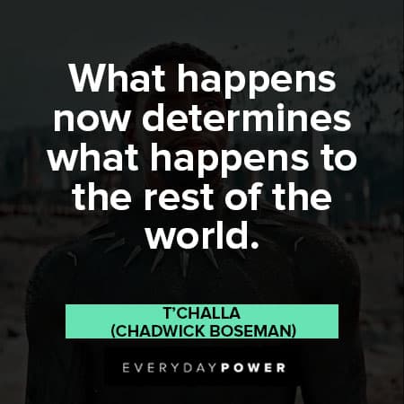 Black Panther quotes about what happens now determines