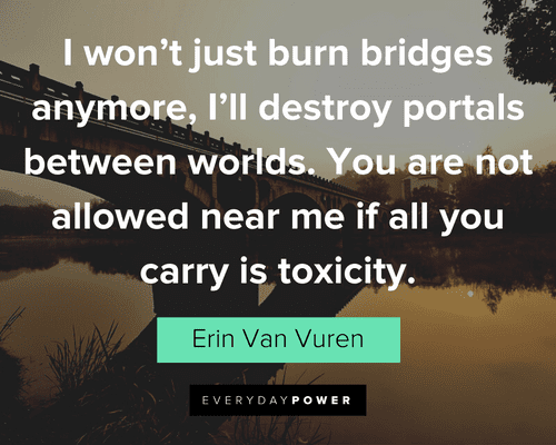 Burning Bridges Quotes about toxicity