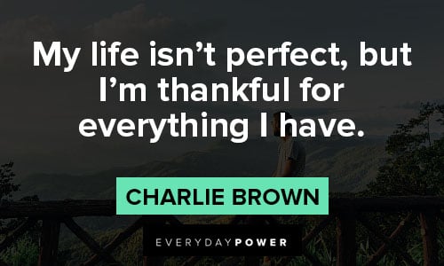 charlie brown quotes about My life isn’t perfect, but I’m thankful for everything I have