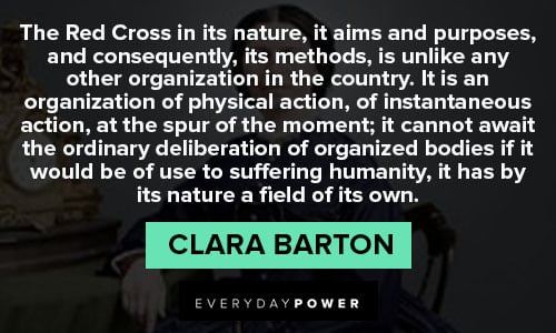 Clara Barton quotes about the Red Cross