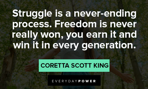 Coretta Scott King quotes about freedom