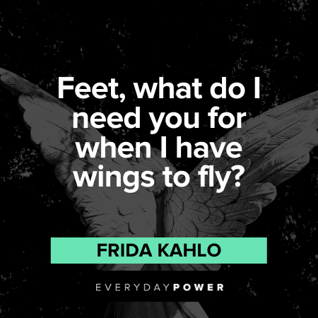Frida Kahlo Quotes about wings