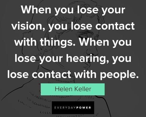 helen keller quotes about lose your vision