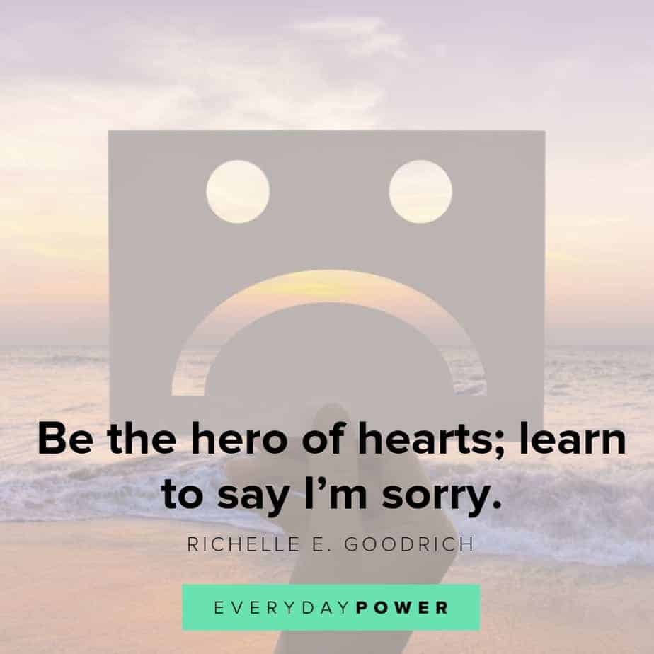 i'm sorry quotes on learning to say it