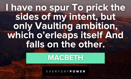 Macbeth Quotes About power