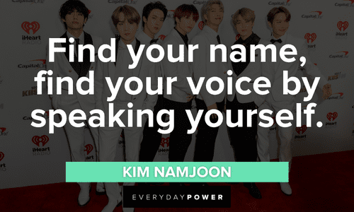 BTS quotes about finding your voice