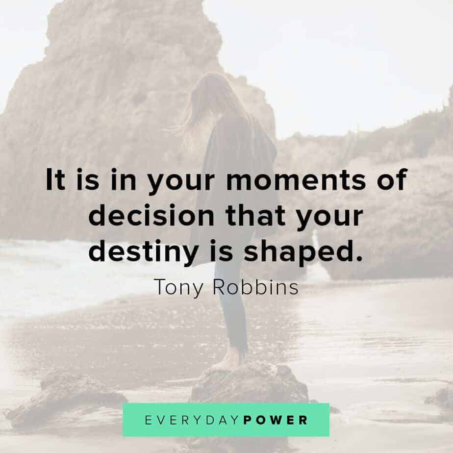 Tony Robbins quotes on destiny