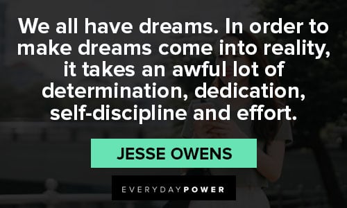 jesse owens quotes about dreams