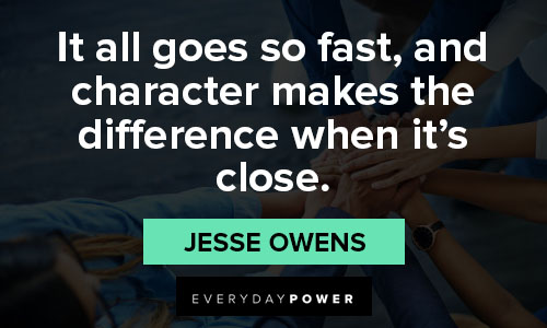 jesse owens quotes that character 