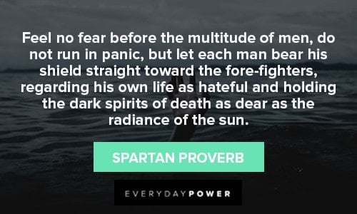 Spartan Quotes about Death