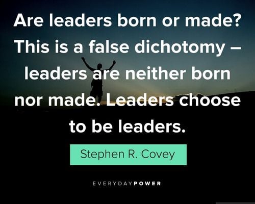 leadership quotes about leaders choose to be leaders