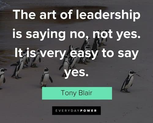leadership quotes about the art of leadership is saying no, not yes. It is very easy to say yes