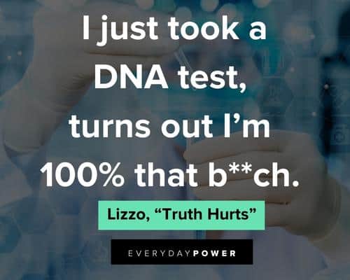Lizzo Quotes About DNA Test