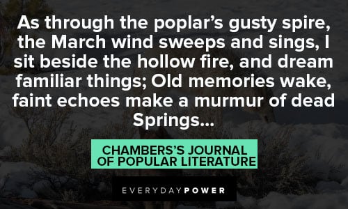 march quotes about the march wind sweeps and sings