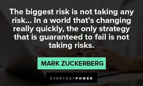 mark zuckerberg quotes about the biggest risk