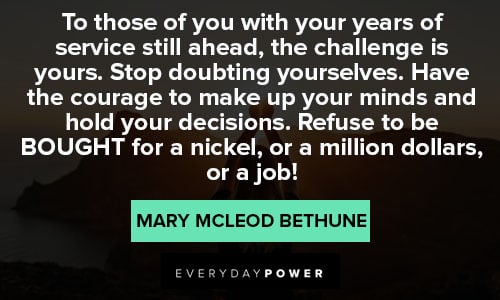 Mary McLeod Bethune quotes on job