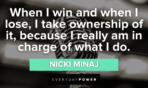 Nicki Minaj quotes about winning