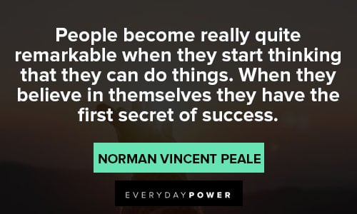 norman vincent peale quotes on secret of success