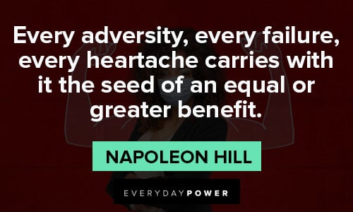 adversity quotes that Napoleon Hill