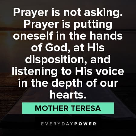 Quotes by Mother Teresa about prayer