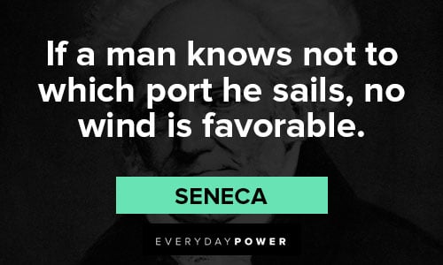 Seneca quotes about sailing on right port