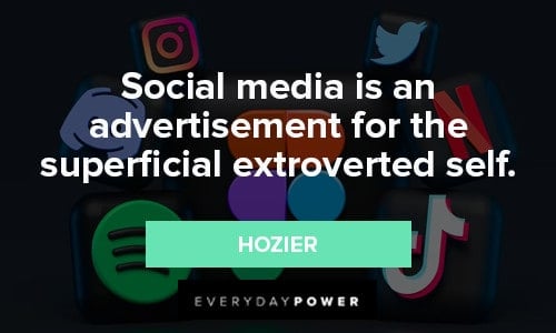 Social media quotes on advertisements