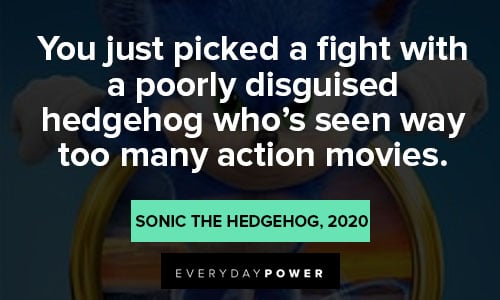 Sonic quotes about movie