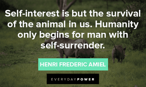 survival quotes about self interest