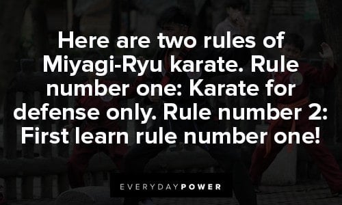 The Karate Kid quotes about rules