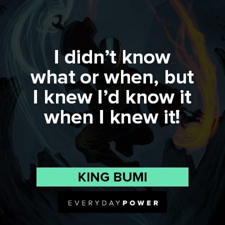 Avatar quotes from King Bumi