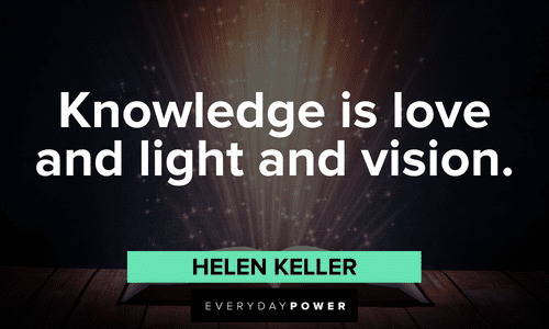 Helen Keller quotes about knowledge