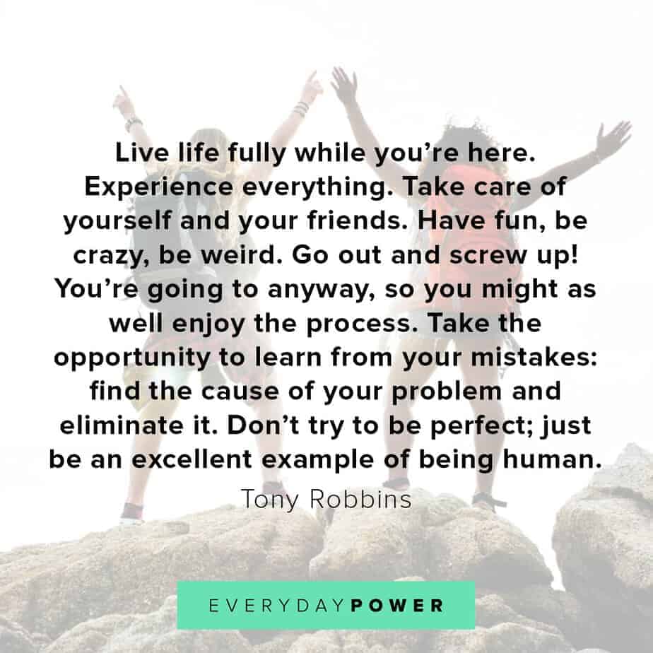 Tony Robbins quotes on living fully