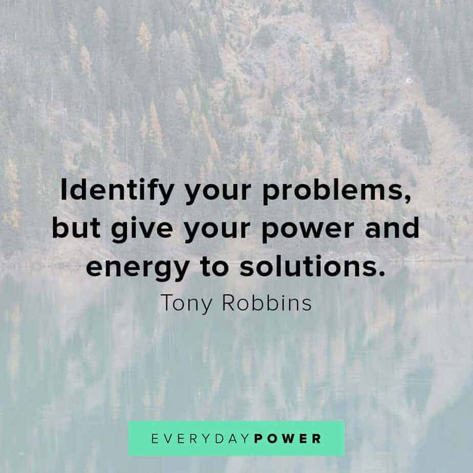 Tony Robbins quotes on solutions