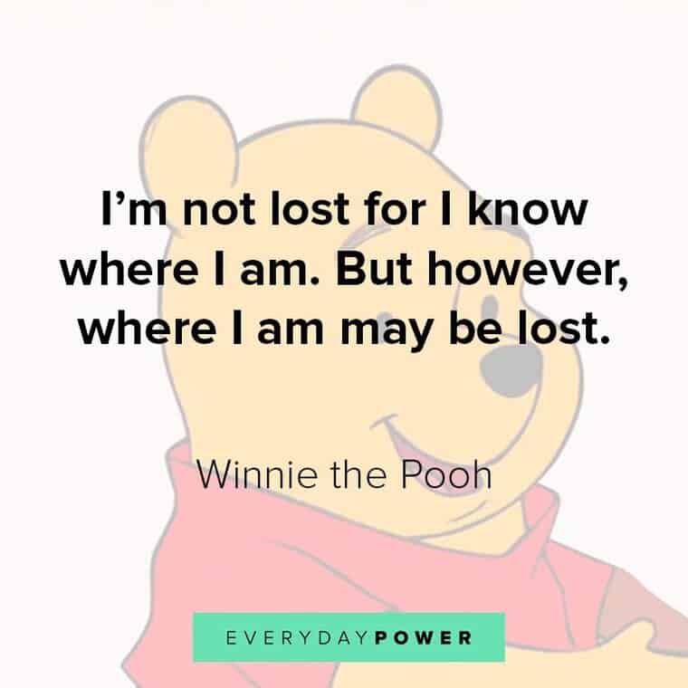 Winnie the Pooh quotes about being lost