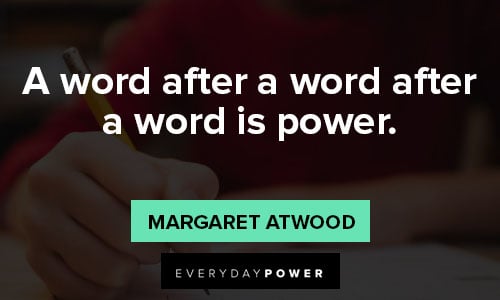 writing quotes about word is power